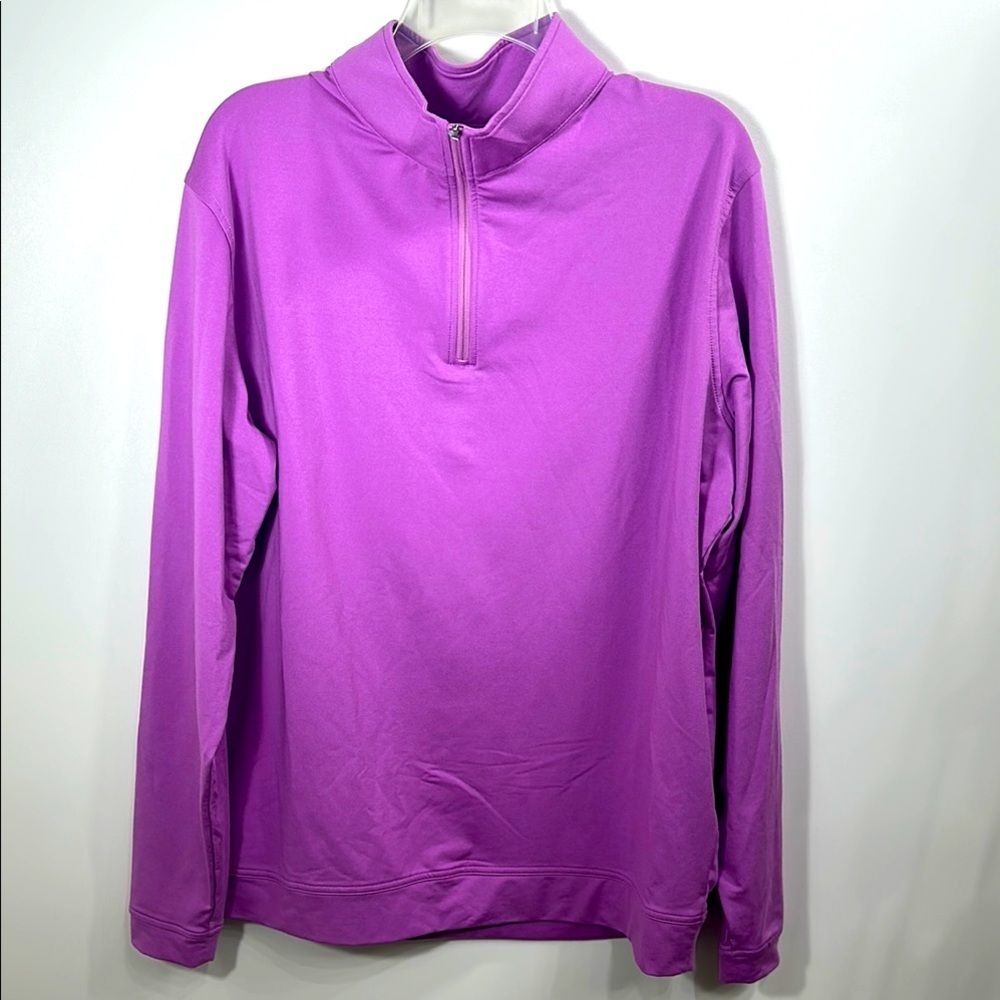Peter Millar Purple 1/4 zip lightweight polyester jacket size XL